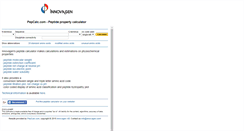 Desktop Screenshot of pepcalc.com